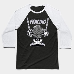 FENCING CARTOON Baseball T-Shirt